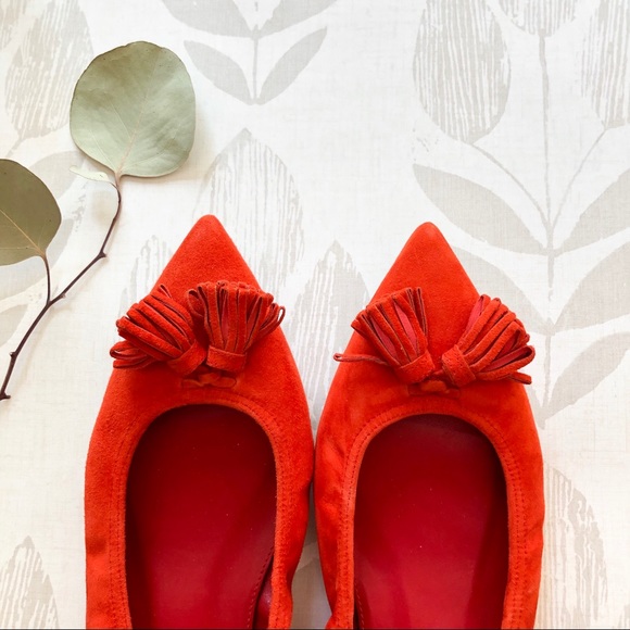 New J.crew Tangerine Suede Flats size 10 - Picture 3 of 4